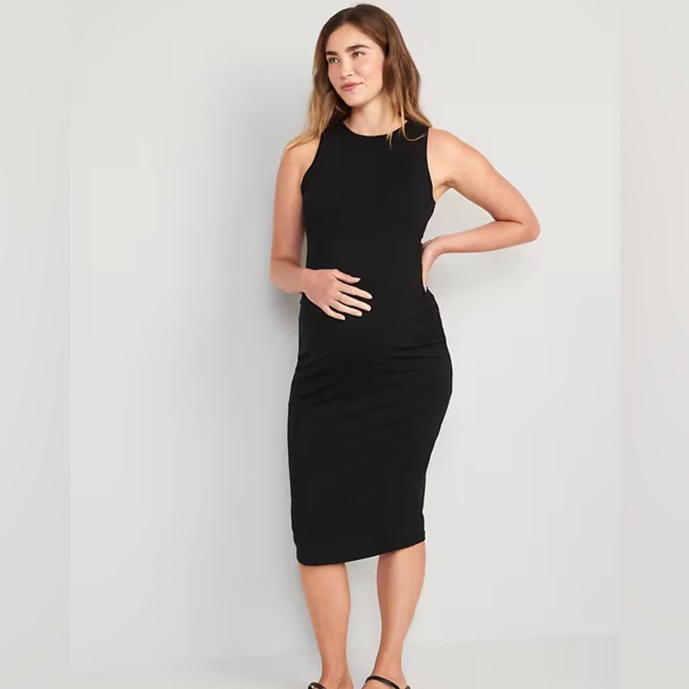 Maternity Black Sleeveless Dress